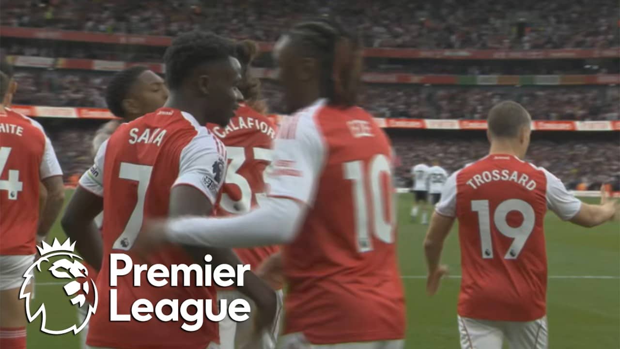 Bukayo Saka picks out Viktor Gyokeres for Arsenal's opener v. Fulham | Premier League | NBC Sports