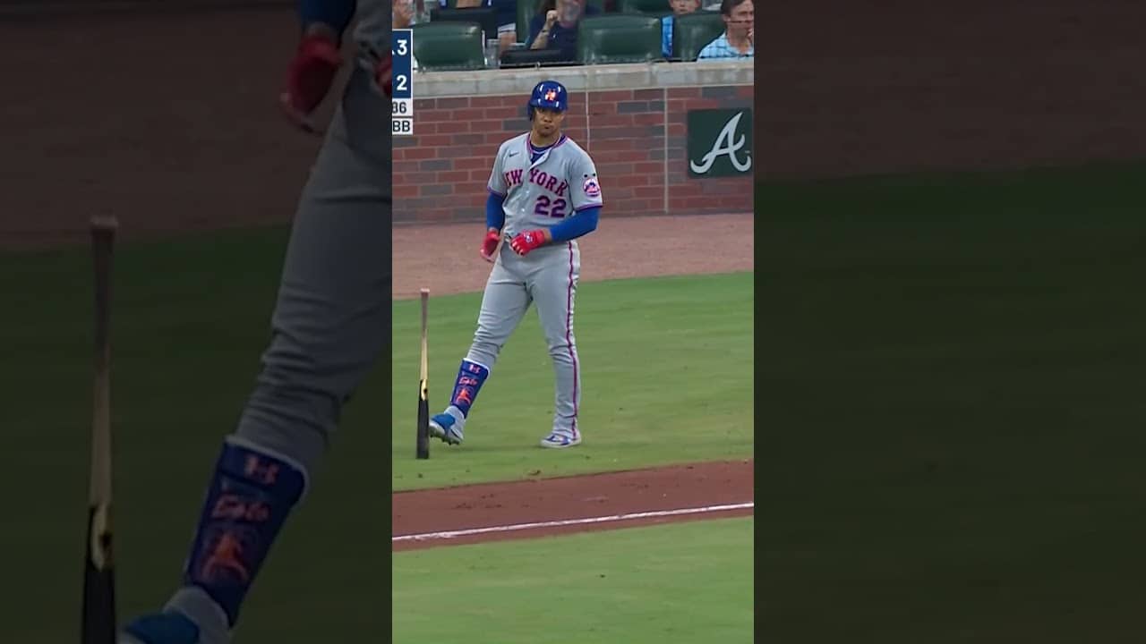 Juan Soto wins the full count ABS challenge 👏 #mlb #baseball #mets #sports #highlights #braves #walk