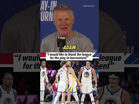 Steve Kerr happy after the play-in win keeps the Warriors (37-45) alive 🤣
