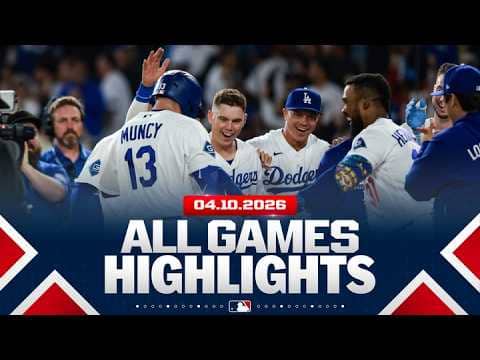 Highlights from ALL GAMES on 4/10 (Dodgers and Padres walk it off, Acuña hits his 1st HR and MORE!)