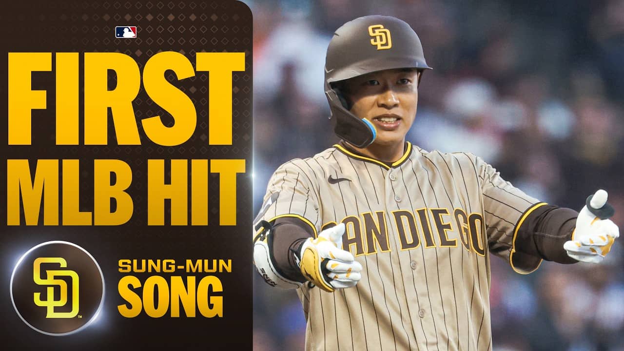Sung-Mun Song's first MLB hit is a go-ahead two-run double! | MLB Highlights