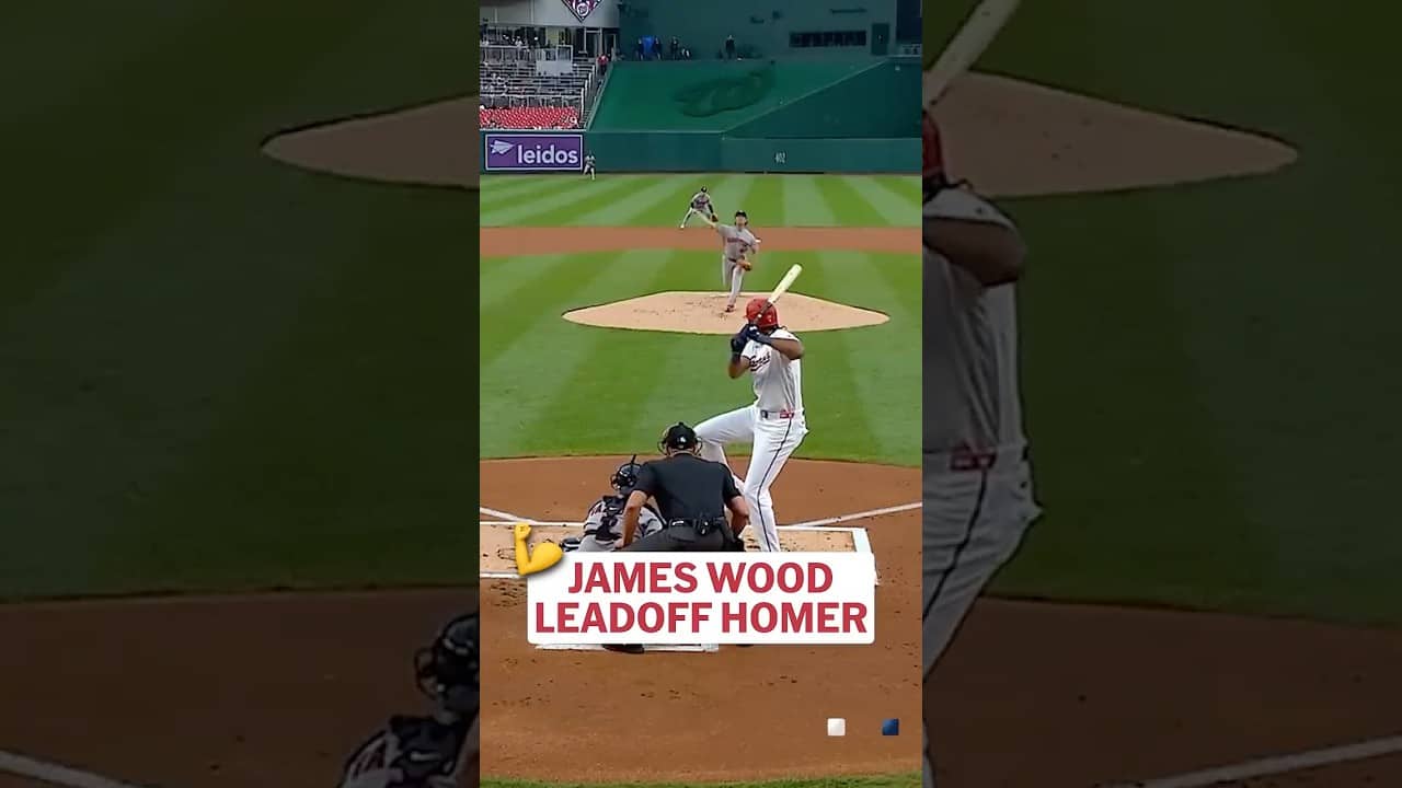 James Wood's 25th homer is a leadoff shot! 💪