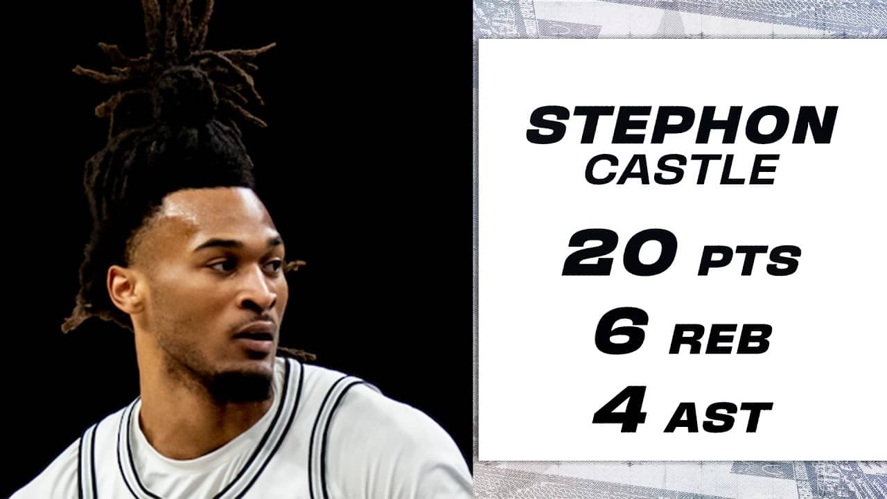 Stephon Castle Drops 20 PTS vs. Minnesota in Game 4 of Western Conference Semifinals