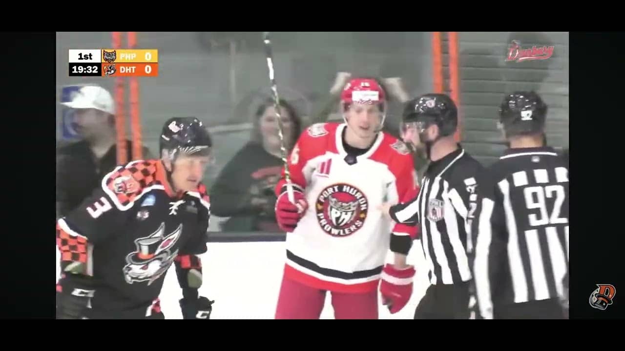 53 year Dave MacIsaac tries to get things going first shift in Danbury #FPHL April 4/26 