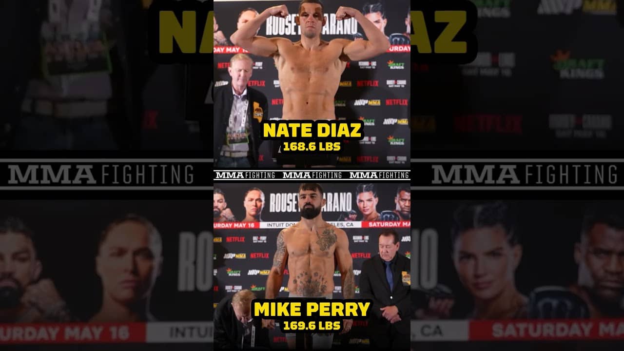 Nate Diaz and Mike Perry MAKE WEIGHT for their fight on the Rousey vs. Carano card 👊⚖️