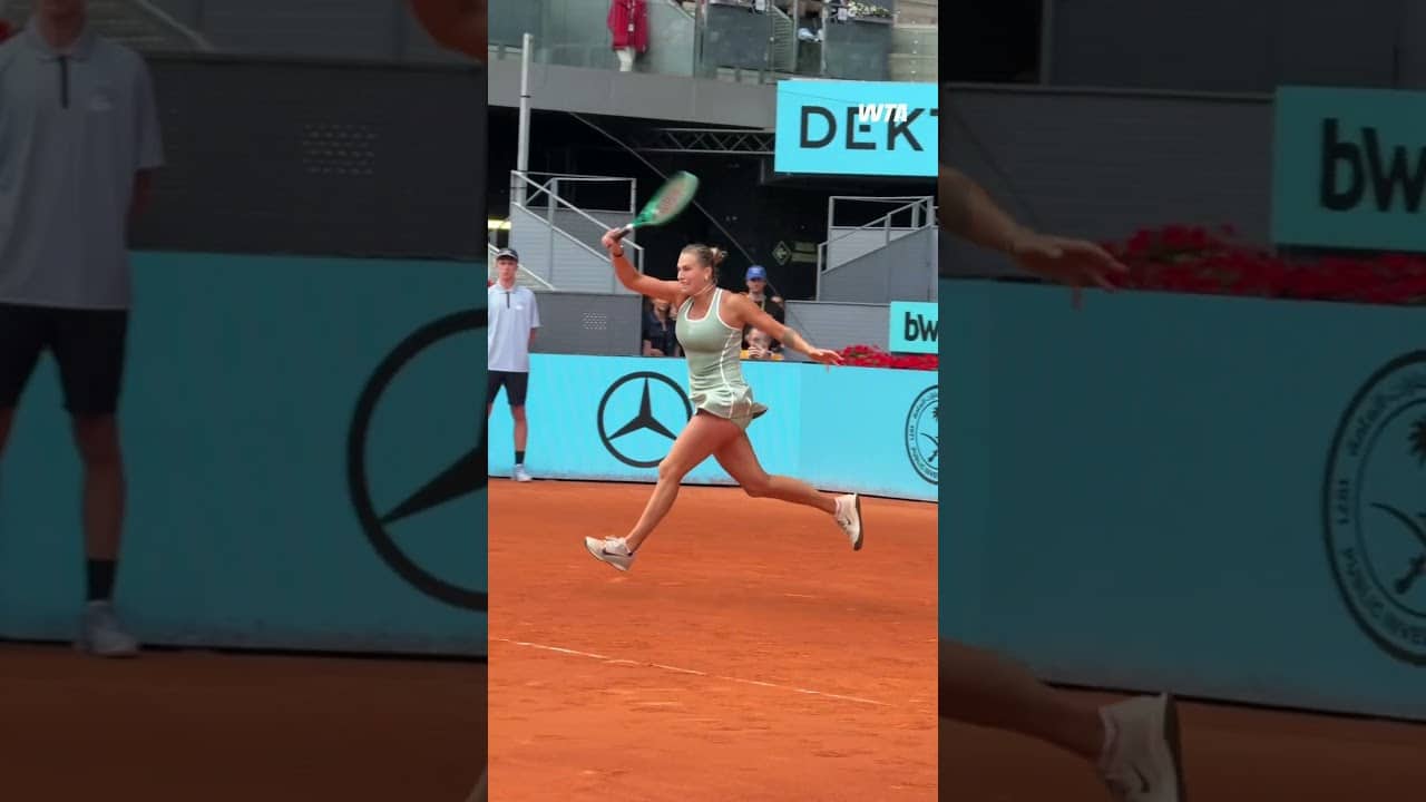 Aryna Sabalenka is on a 13 match winning streak & continues her winning ways while in Madrid! #wta