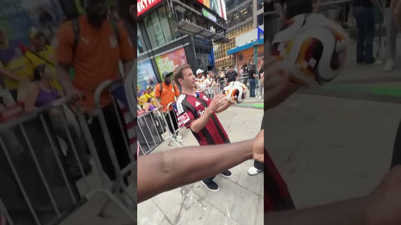 Mario Götze showed these fans how to do his famous 2014 FIFA World Cup goal