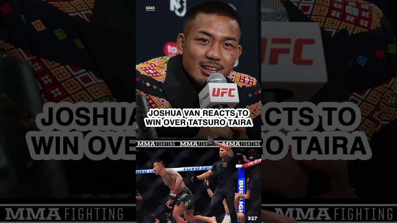 Joshua Van REACTS to KNOCKOUT win at #ufc328 | MMA Fighting