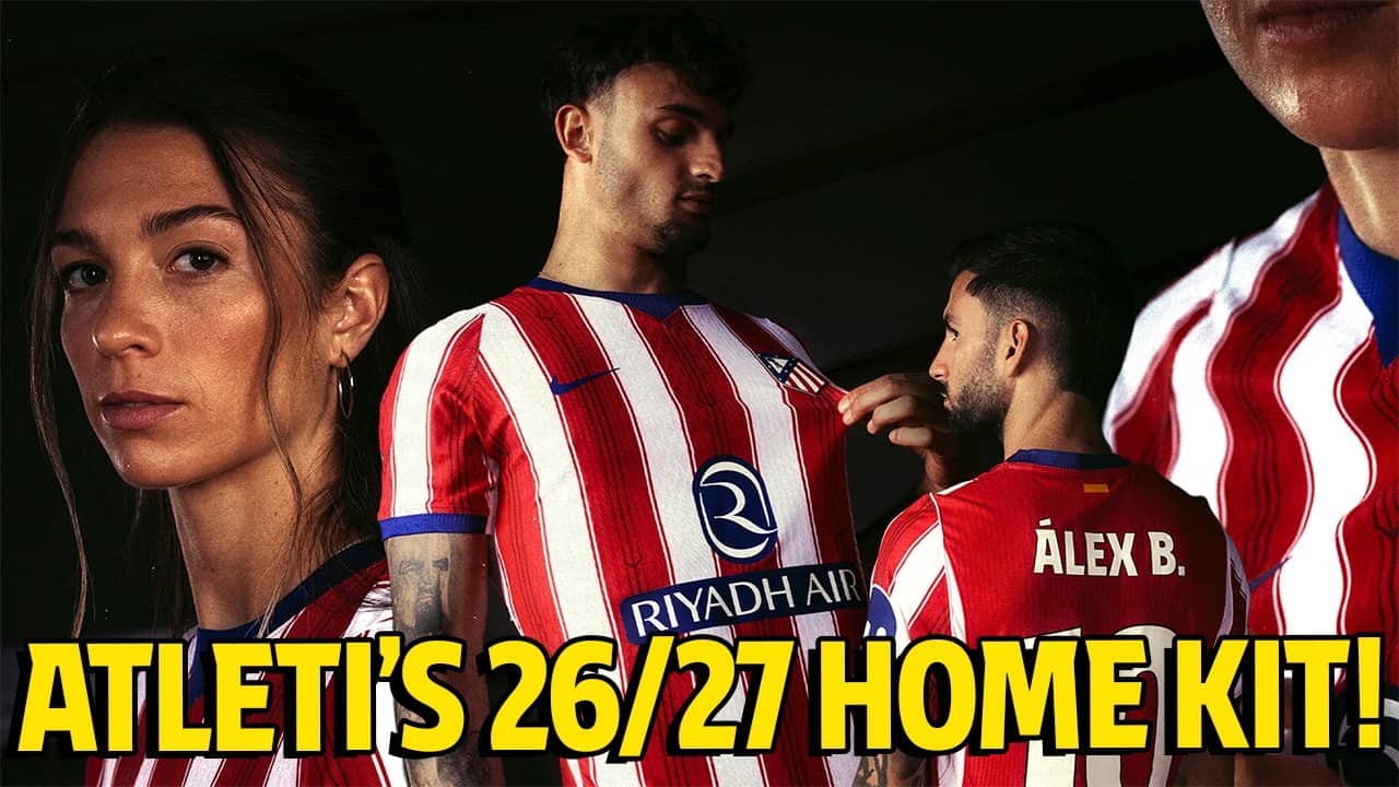 Atlético de Madrid introduces their home kit for the 2026/27 season! ❤🤍