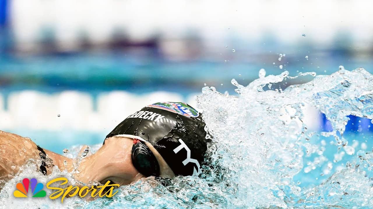 Katie Ledecky glides to sub-four-minute women's 400m free win in Indy | NBC Sports