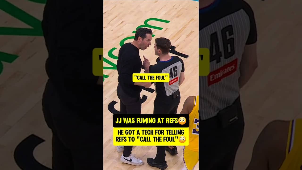 JJ Redick TECH for LOSING IT at Refs😮