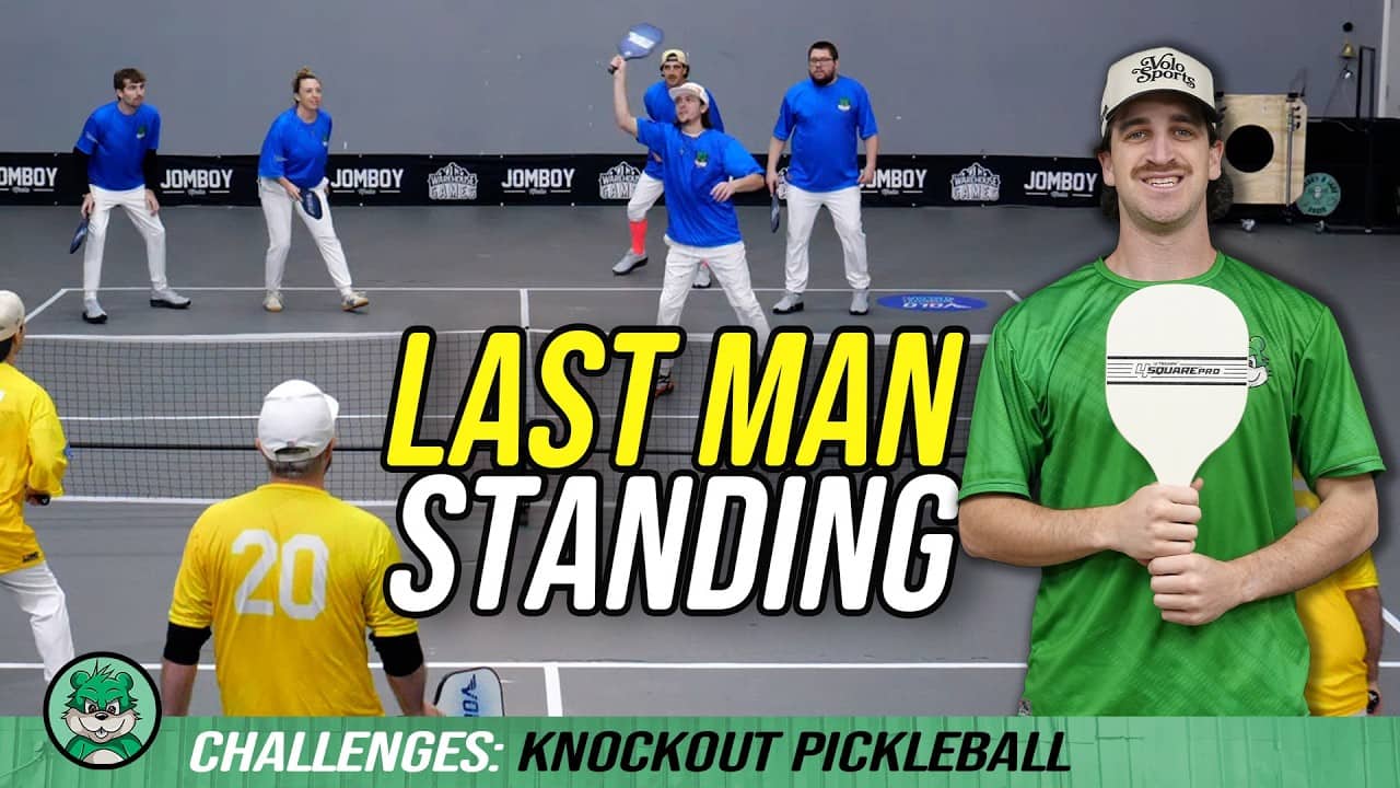 10 People. One Pickleball Court. Last One Standing Wins! | Warehouse Challenges