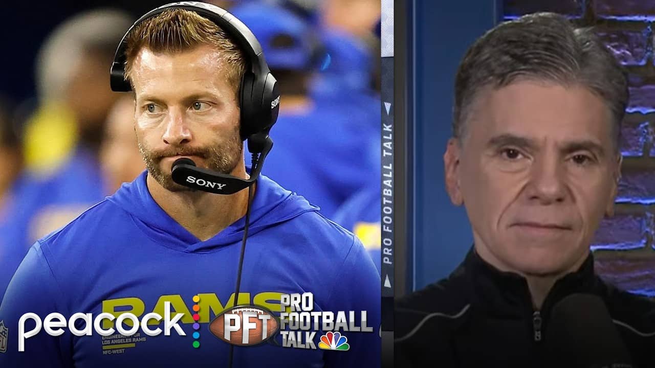 Why did Sean McVay seem upset after Rams picked Ty Simpson? | Pro Football Talk | NFL on NBC
