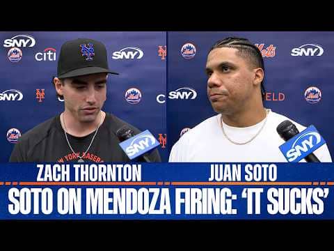 Mets OF Juan Soto's reaction to firing of Carlos Mendoza: 'It sucks... tough to see him go'