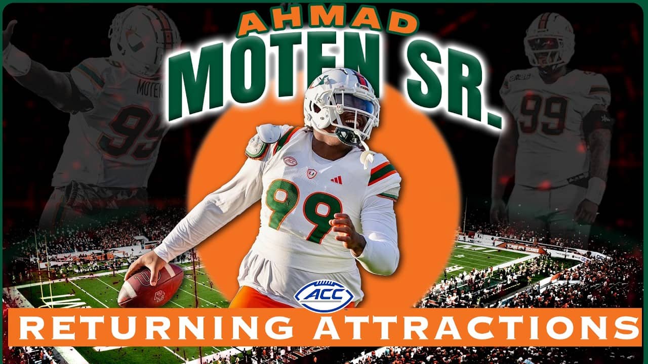 Miami IDL Ahmad Moten Sr. | 2026 ACC Football Returning Attractions