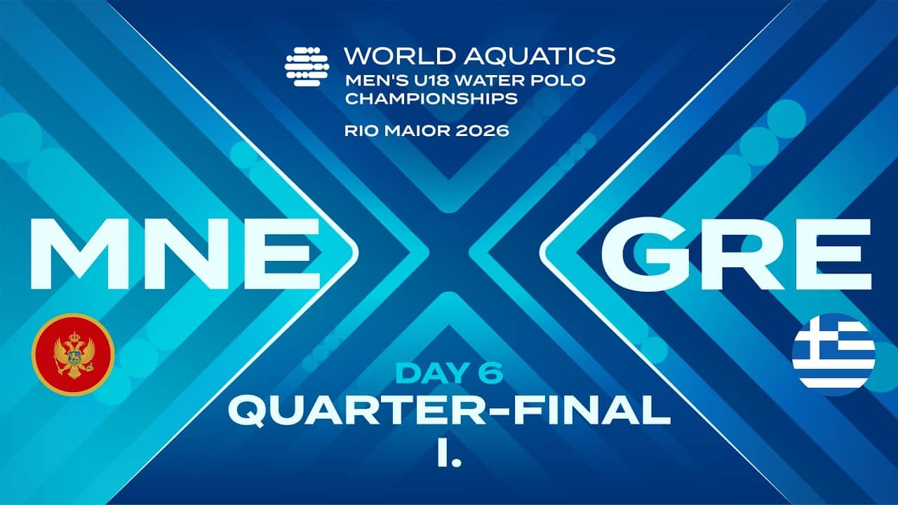 MNE vs GRE | Quarter-Final 1 | Day 6 | World Aquatics Men's U18 Water Polo Championships 2026