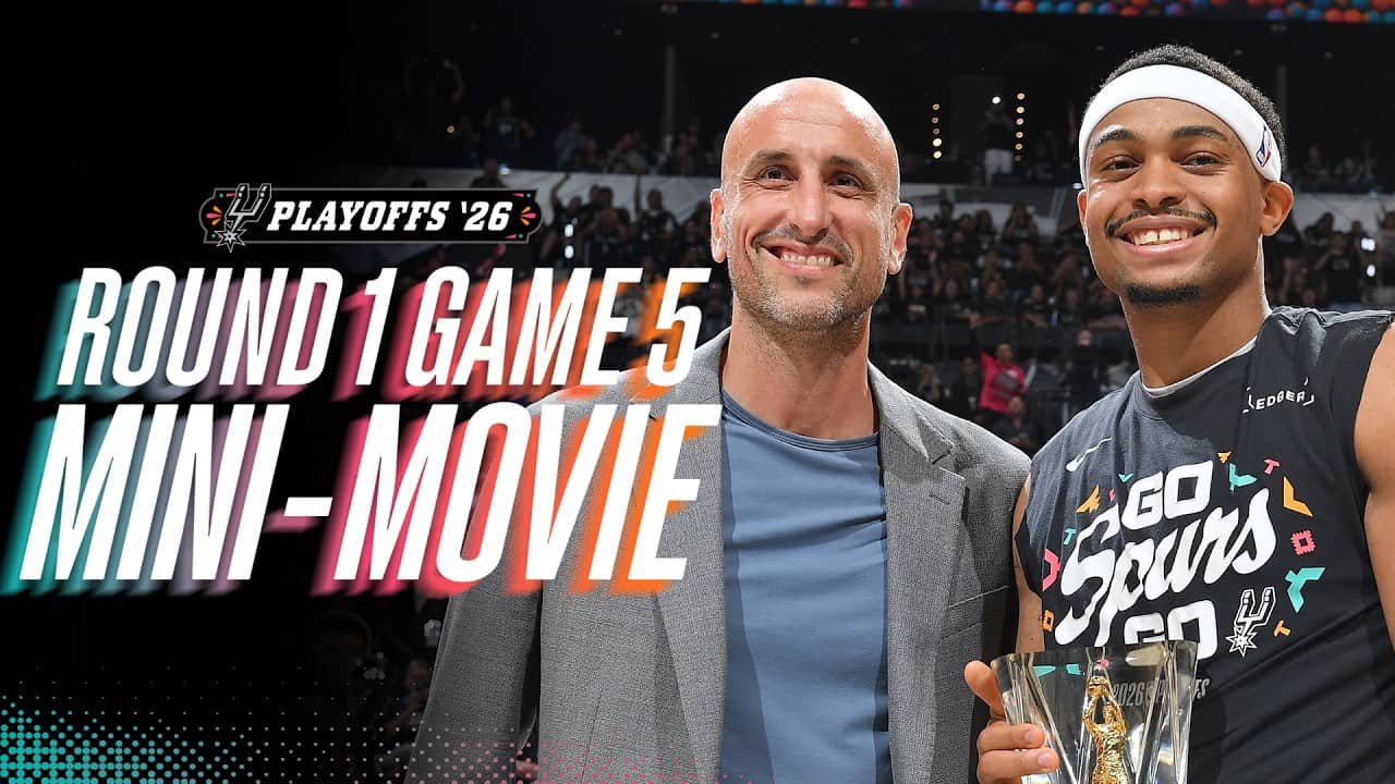 Playoffs Round 1 Game 5 Mini-Movie - Manu Ginobili Joins Keldon Johnson for 6MOTY Celebration!