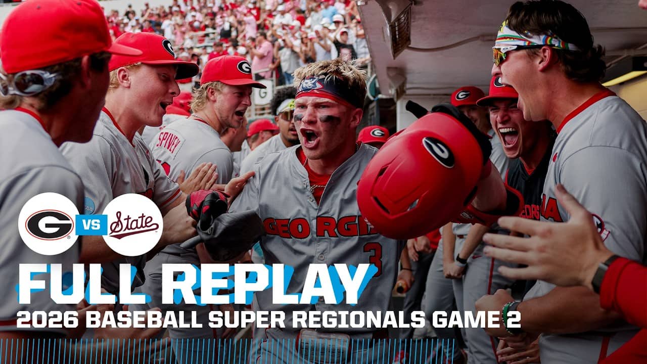 Georgia vs. Mississippi State: 2026 NCAA baseball super regional Game 2 | FULL REPLAY