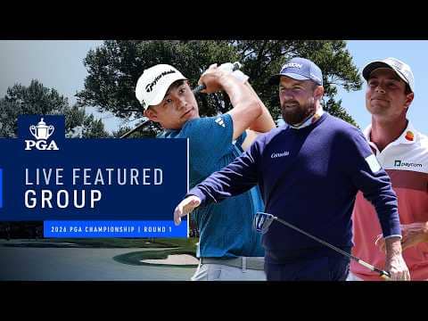 LIVE | Hovland, Morikawa, Lowry | Featured Group 1 PM | Round 1 | 2026 PGA Championship