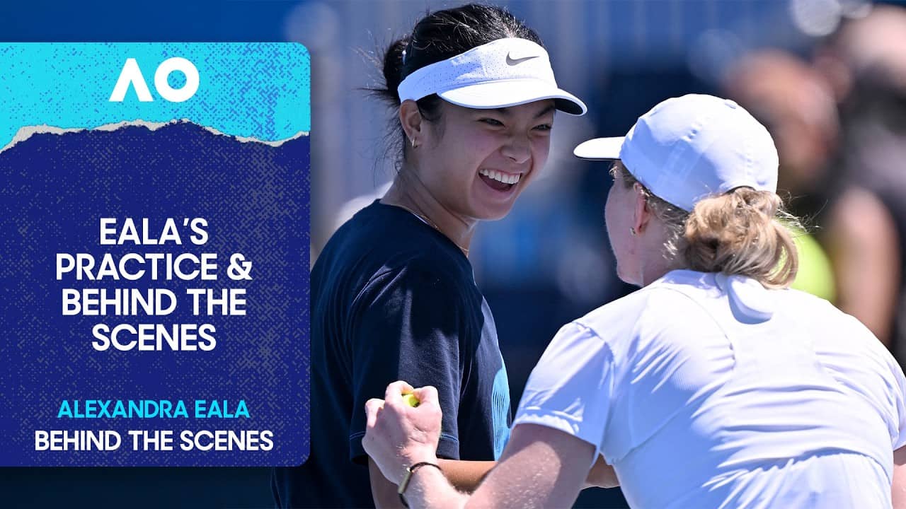 Alexandra Eala Behind--The-Scenes Practice | Australian Open 2026