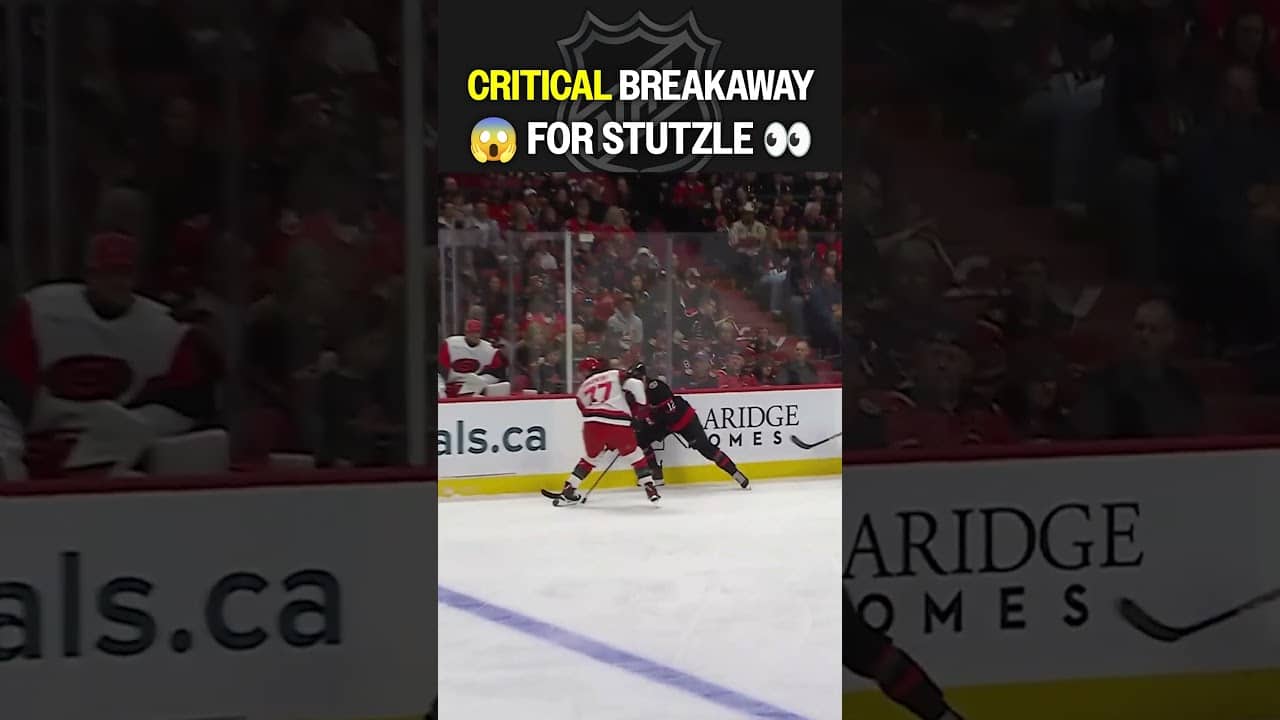 STUTZLE 🆚 FREDDIE! HUGE breakaway! #nhl #shorts