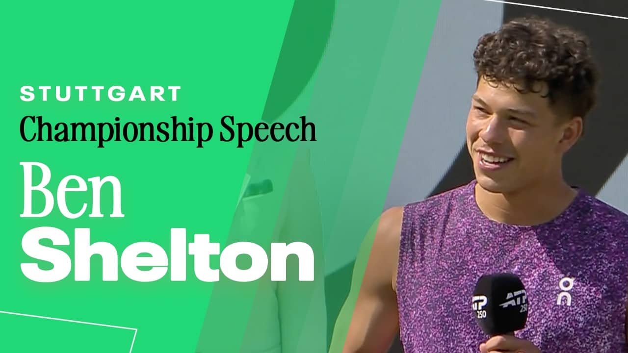 Ben Shelton Champion Speech | 2026 Stuttgart