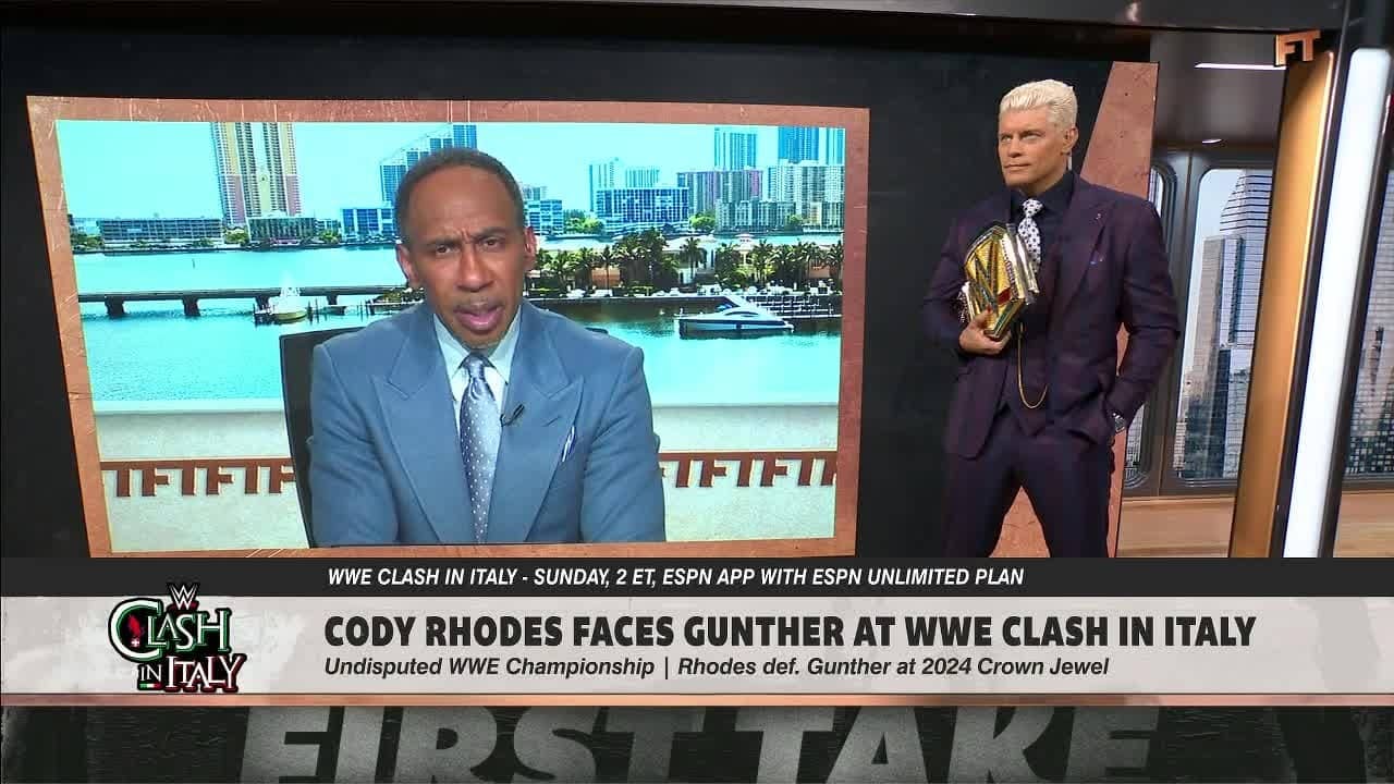 Stephen A.'s strange question for Cody Rhodes 😳 'WHAT ARE YOU DOING HERE?!' | First Take