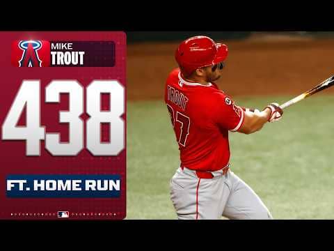 Mike Trout LAUNCHES a 438-FOOT HOMER on the anniversary of his MLB debut! 💪👏