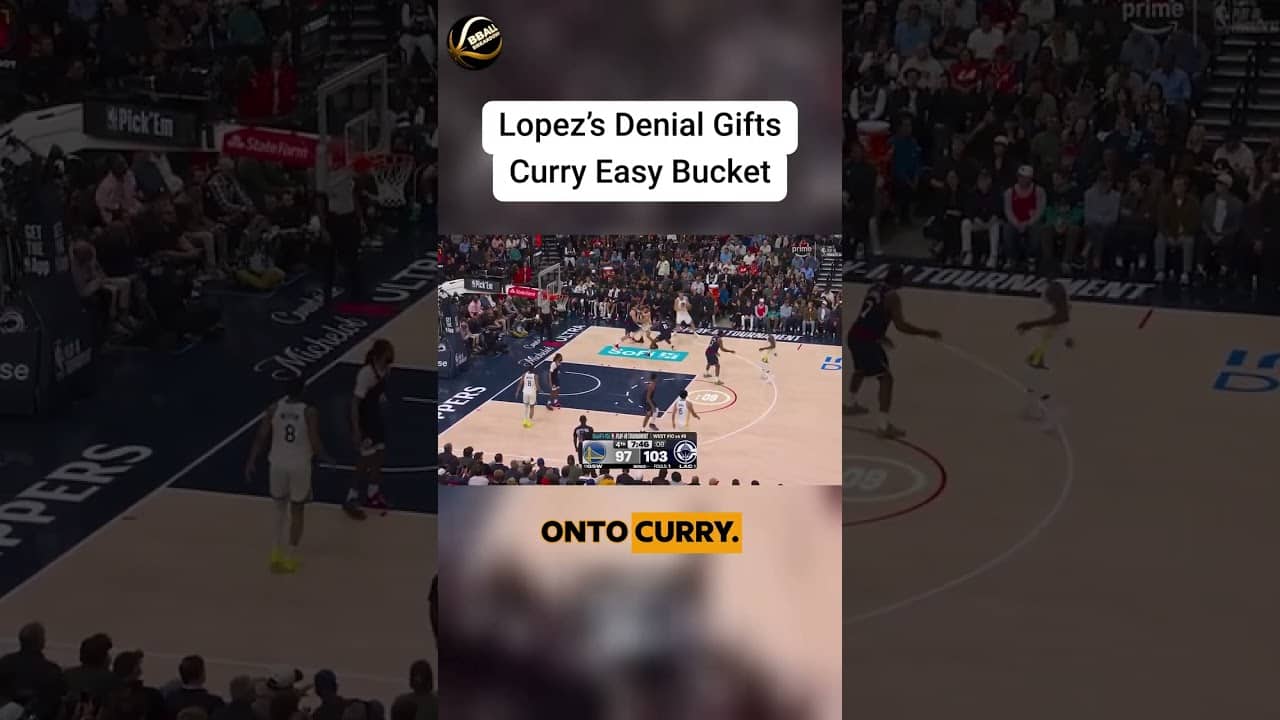 Brook Lopez's Fatal Deny Gifts Curry a Backdoor Layup vs. Clippers