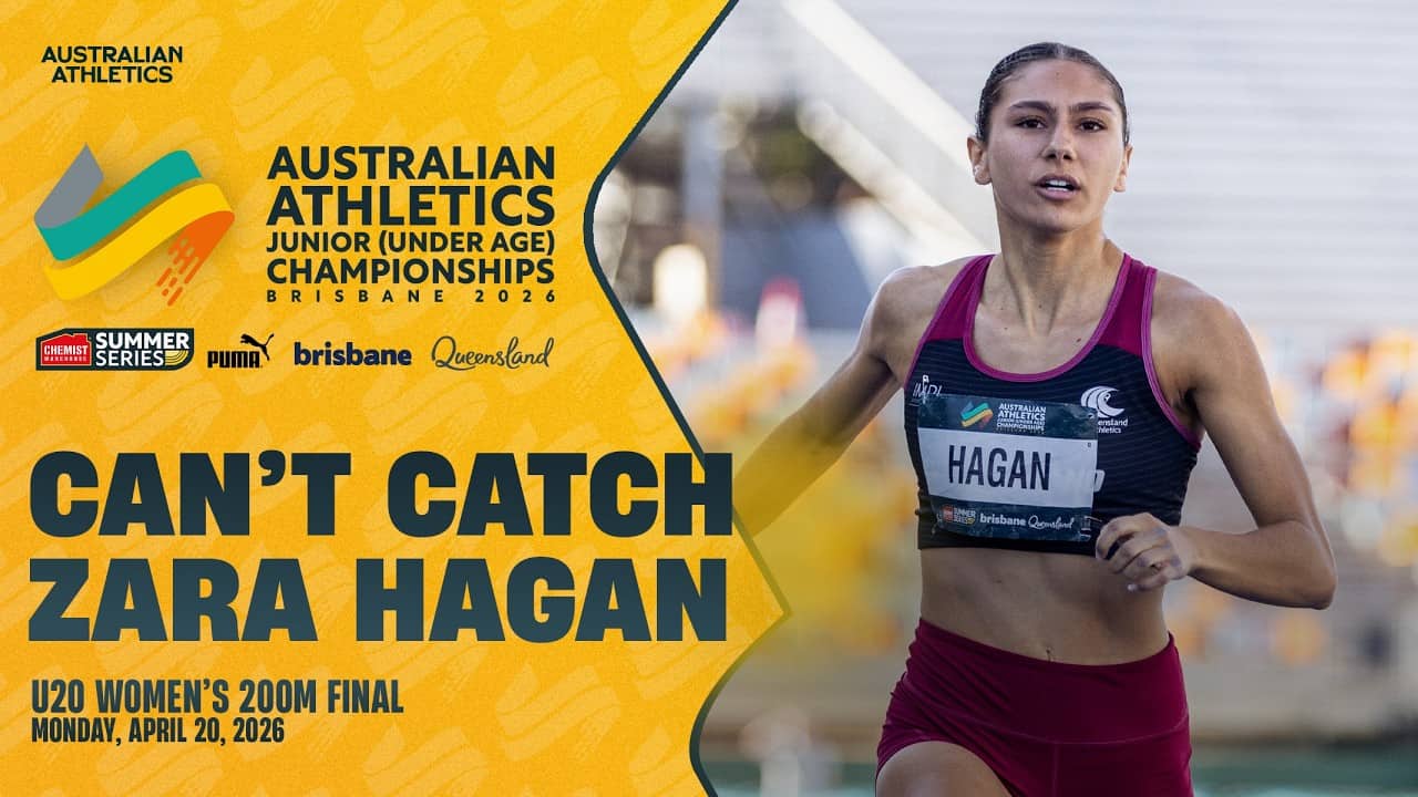 Zara Hagan claims second title in U20 Women's 200m | 2026 Australian Athletics Junior Championships