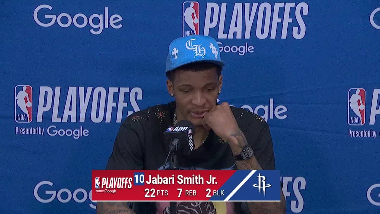 Jabari Smith Jr. with a Press Conference l Game 5