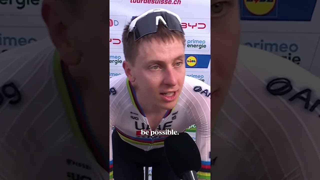 Tadej Pogačar reflects on his spectacular 70km solo victory at the Tour de Suisse 🔥