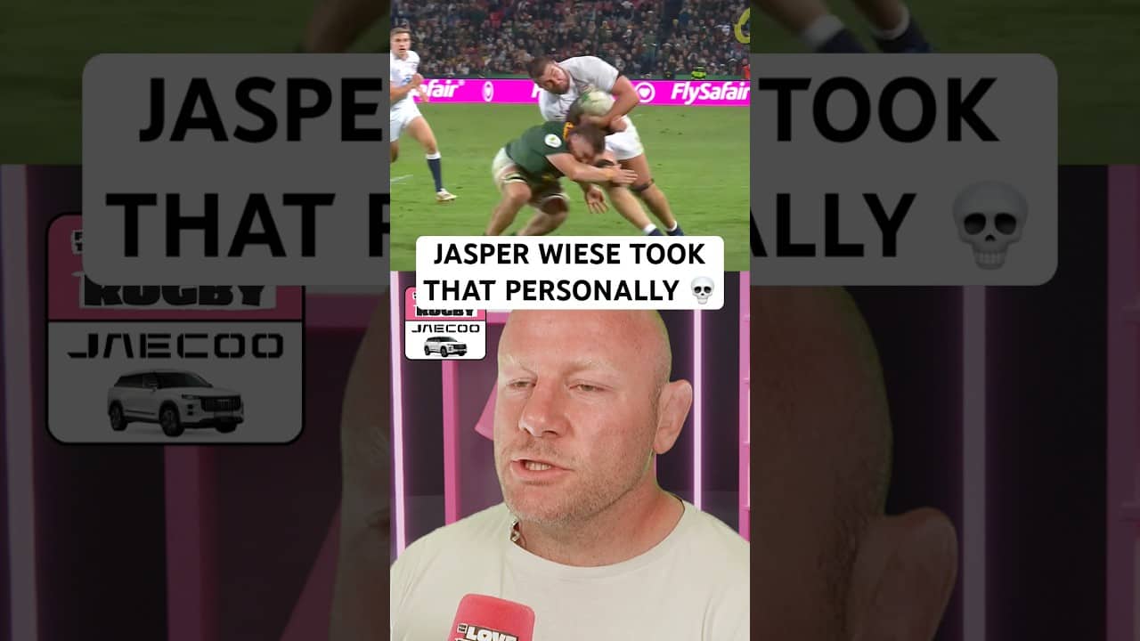 George Martin ran over Jasper Wiese in the first half. Big mistake. 😤#Springboks #Rugby #rugbyhits