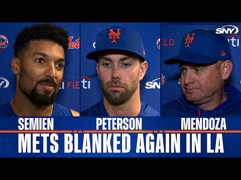 Carlos Mendoza, Marcus Semien & David Peterson comment on Mets' struggles after loss to Dodgers