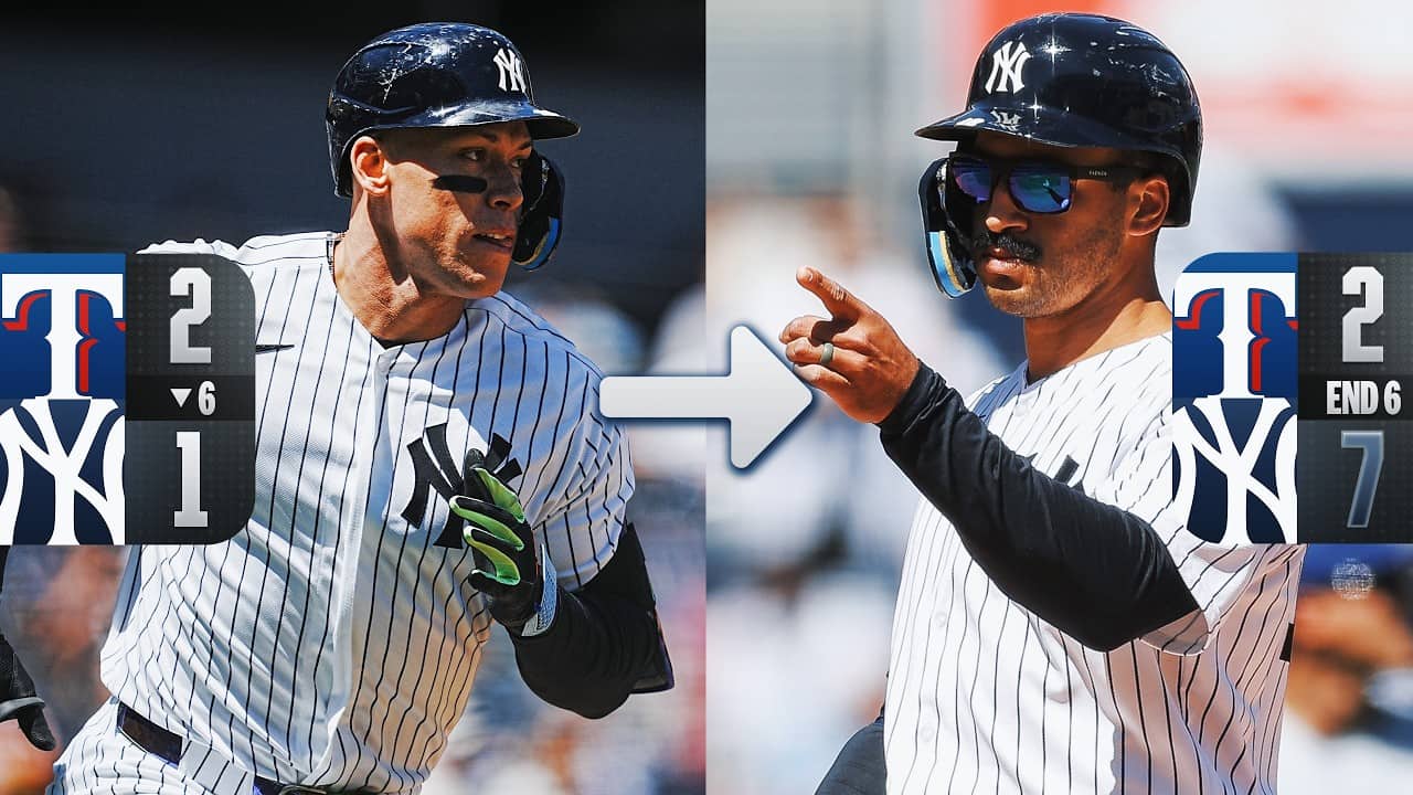 YANKEES TAKE THE LEAD WITH 6-RUN 6th! Highlighted by Trent Grisham, Aaron Judge and Cody Bellinger 😤