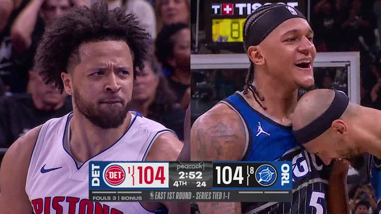 Final 4:40 WILD ENDING #1 Pistons at #8 Magic | April 25, 2026