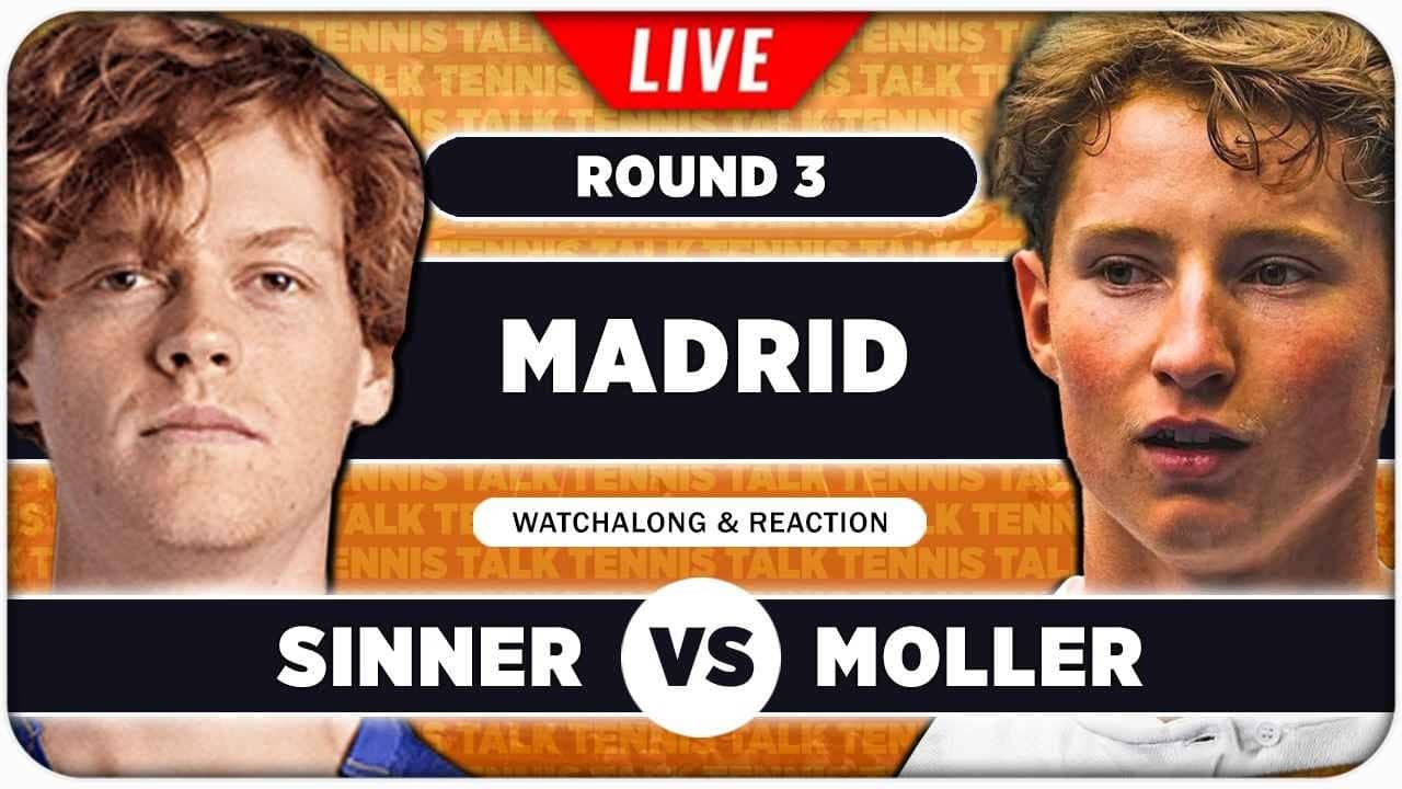 SINNER vs MOLLER • ATP Madrid 2026 • LIVE Tennis Watchalong