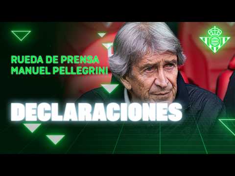 Rueda de prensa de Manuel Pellegrini tras el #OsasunaRealBetis🗣🎙 | Real BETIS Balompié