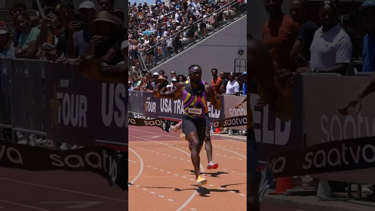 Six men run sub-10 but it’s Kenny Bednarek on top in 9.72w 😤 #trackandfield #100m #usatf