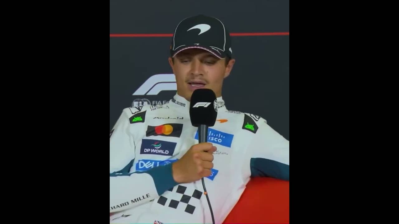 Lando responds to George's joke that he's planning to steal some of the seats in the ‘Landostand’ 😂