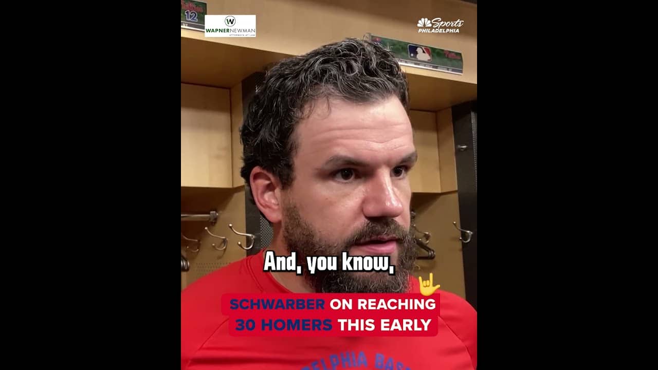 Schwarber proud to reach 30 HR this early in the season 💪