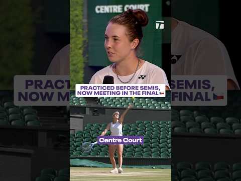 Must’ve been a good practice. 🤝🇨🇿 #lindanoskova #karolinamuchova #wimbledon