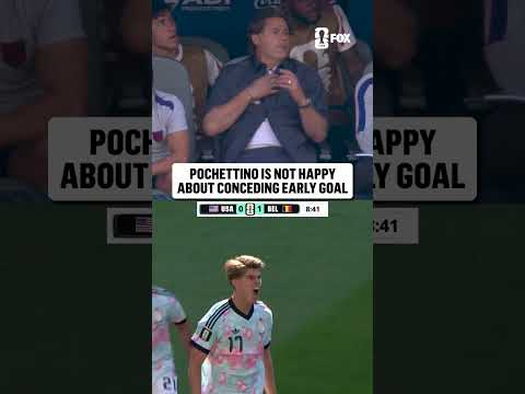USA's manager goes to the monitor immediately after conceding the early goal