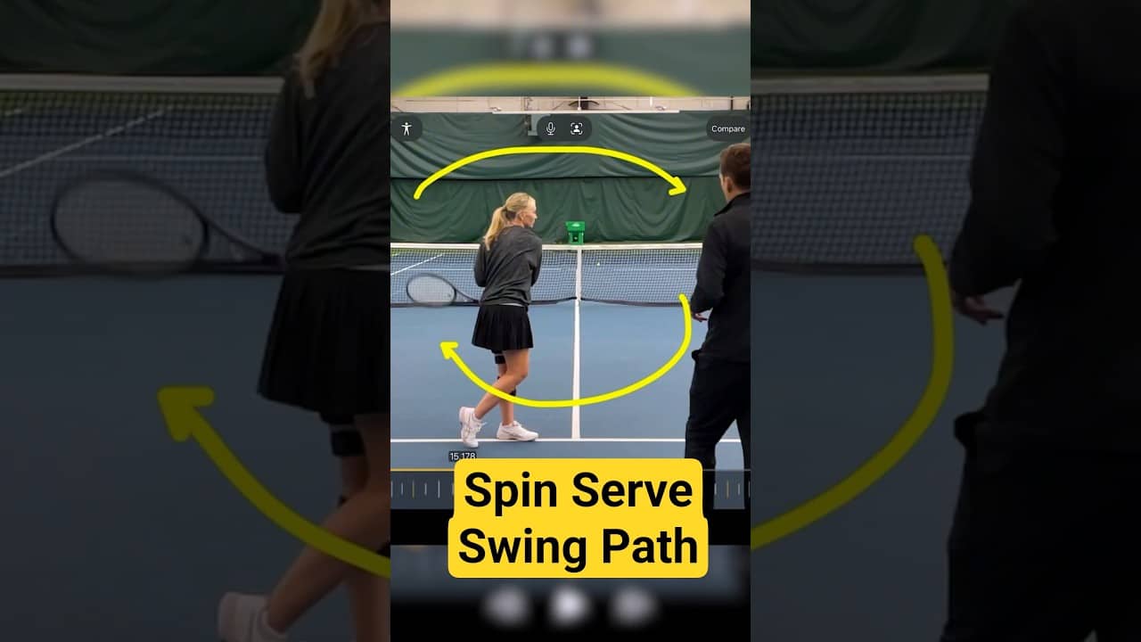 The BEST spin serve swing path: