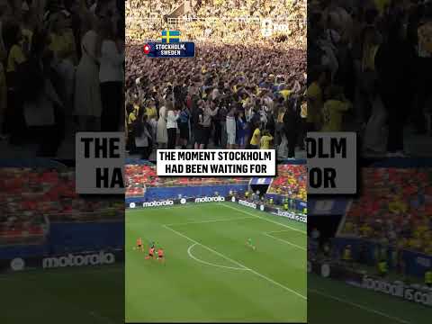 Despite trailing by three goals, these fans in Stockholm ERUPTED in celebration 🇸🇪