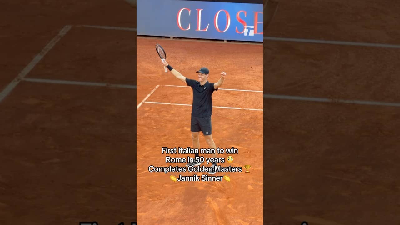 Eternal glory for Jannik 🏆🇮🇹 #IBI26 #janniksinner #rome
