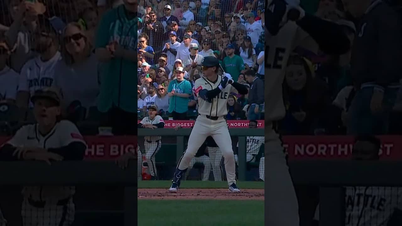 Colt Emerson steps up for his first MLB at-bat 👏🥹