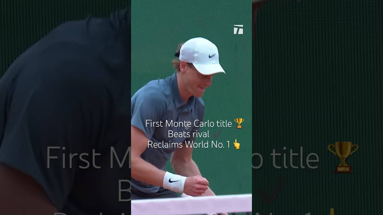 Jannik Sinner is on top of the world. 🏆 #tennis #tennisplayer #janniksinner #monaco