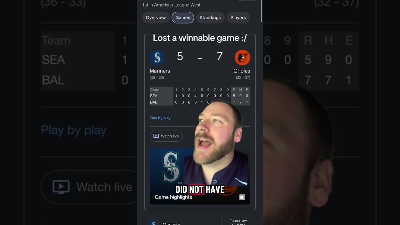 Mariners split series in Baltimore