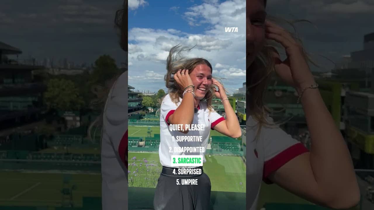 Quiet, please!🤫🤣 #WTA #Wimbledon #tennis #funny